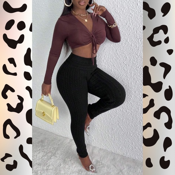 SHEIN Cable Knit Pants - Picture 4 of 8